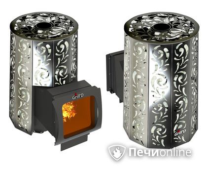 Дровяная печь-каменка GrillD Violet window long Max Жадеит 100 в Шымкенте