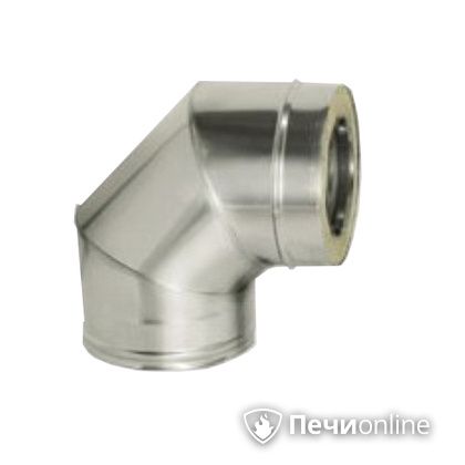 Дымоход Дымок Колено 90° с изоляцией 0,8 мм. OТFR90  120/200 в Шымкенте