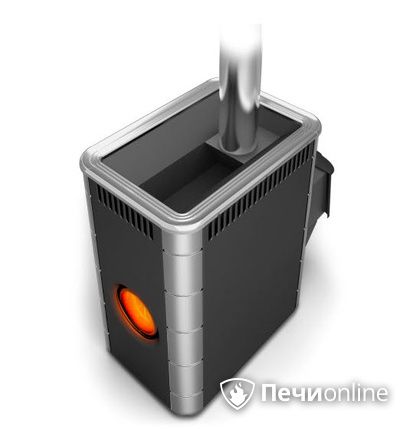 Дровяная банная печь TMF Аврора Inox ДА Иллюминатор антрацит НВ  в Шымкенте