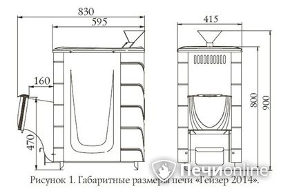 Дровяная печь-каменка TMF Гейзер 2014 Inox ДН КТК ЗК антрацит в Шымкенте
