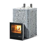 Дровяная печь-каменка ИзиСтим Ялта 35 (Хохлома), AISI 430
