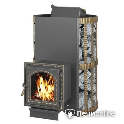 Дровяная банная печь Везувий Скиф с закрытой каменкой (270) в Шымкенте