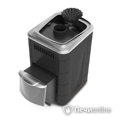 Дровяная банная печь TMF Гейзер Мини 2016 Carbon закрытая каменка нержавеющая дверь антрацит в Шымкенте