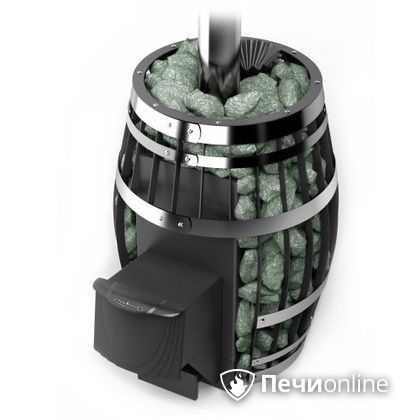 Дровяная банная печь TMF Саяны XXL 2015 Inox с закрытой каменкой и теплообменником дверь антрацит в Шымкенте