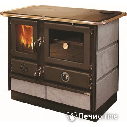 Отопительно-варочная печь MBS Thermo Magnum Stone R с теплообменником и духовым шкафом в Шымкенте